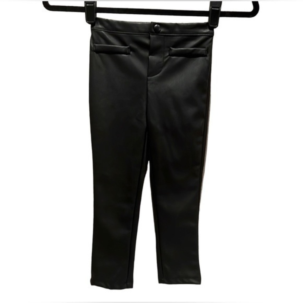 NWOT 4T Black Faux Leather Pants Leggings